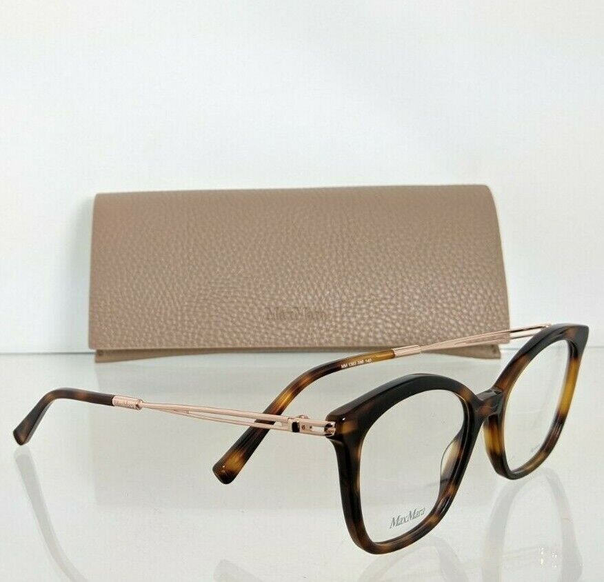 Brand New Authentic Max Mara Eyeglasses MM 1383 086 Tortoise & Gold 1383 Frame
