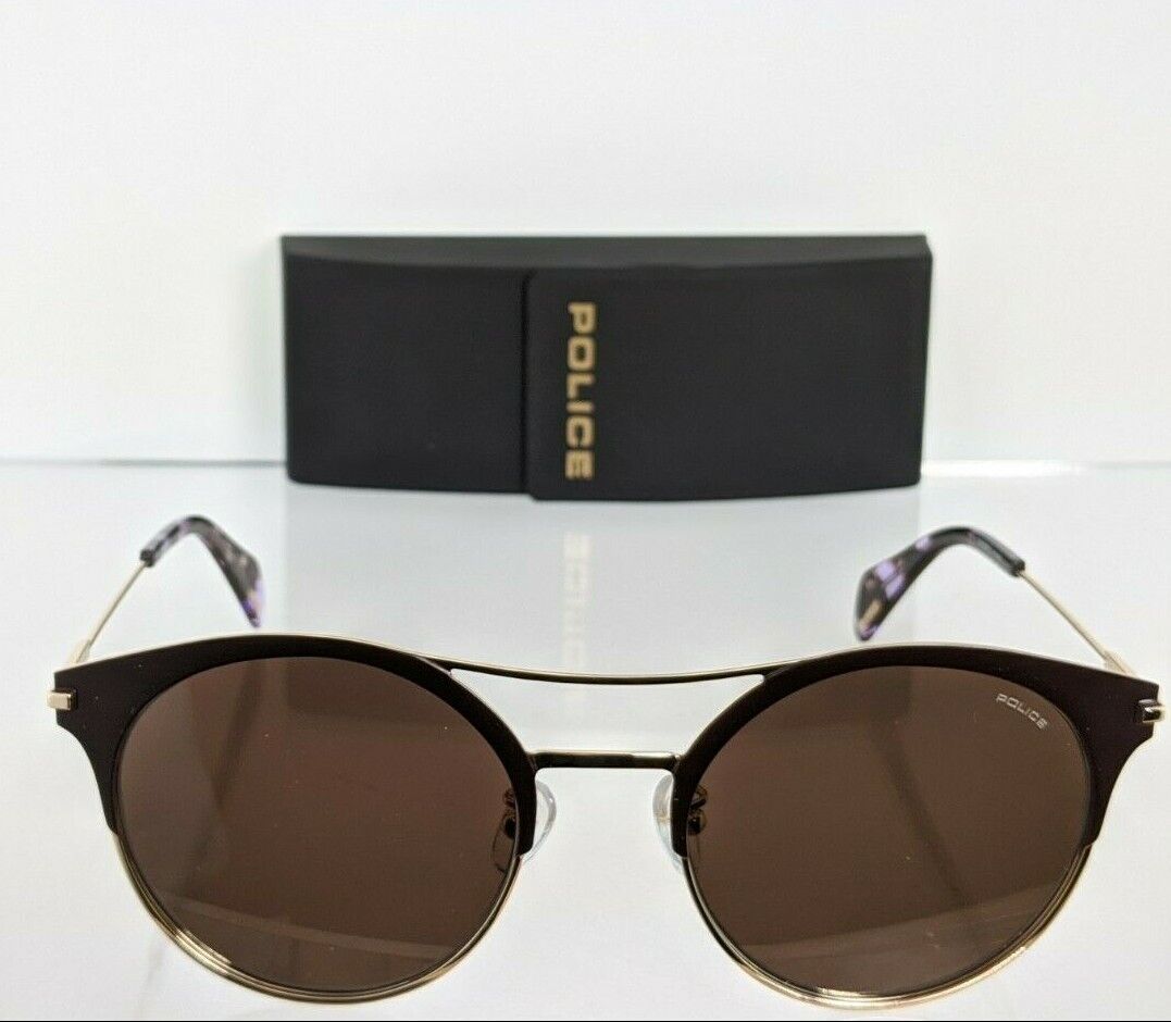 Brand New Authentic Police Sunglasses GOLDENEYE 7 SPL 500 Col. 0594 Gold& Brown