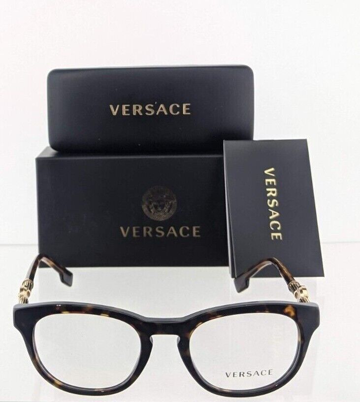 Brand New Authentic Versace Eyeglasses MOD. 3310 50mm Tortoise 108 3310 Frame