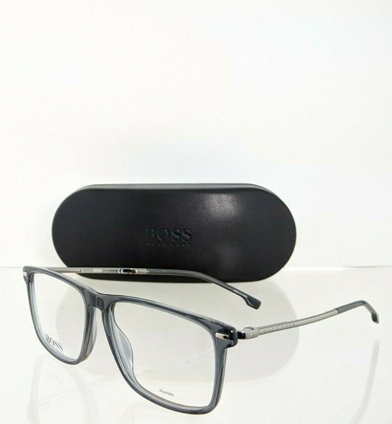 Brand New Authentic Hugo Boss 0931 Eyeglasses KB7 Gray Silver Frame BO0931