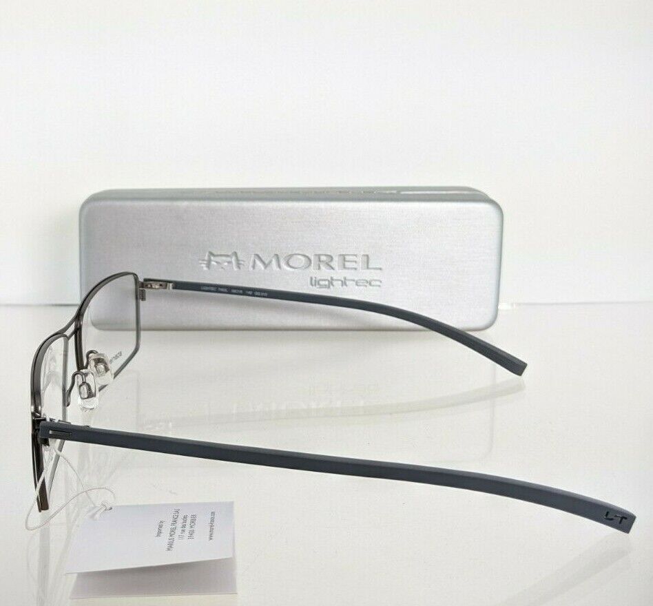 Brand New Authentic Lightec Eyeglasses MOREL 7463L GG 010 56mm Gray Frame