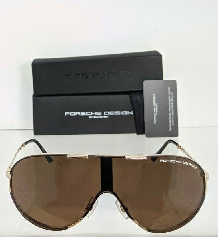 Brand New Authentic Porsche Design Sunglasses P 8486 A Gold P' 8486 66mm Frame