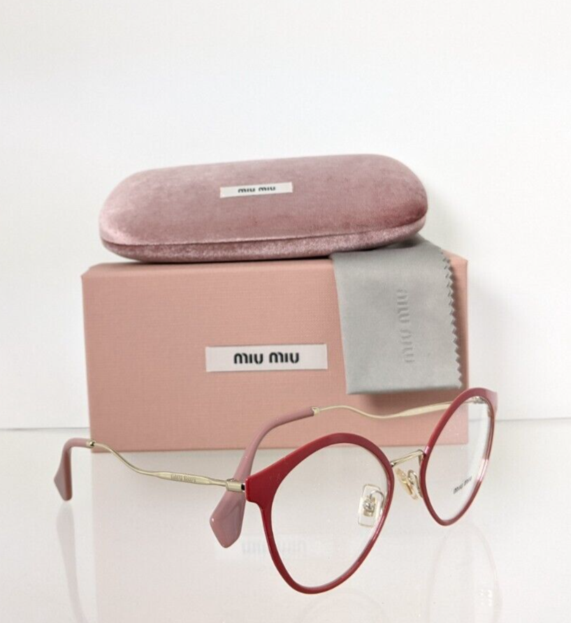 Brand New Authentic Miu Miu Eyeglasses VMU 52Q C40 - 1O1 Red & Gold Frame