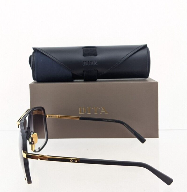 New Authentic Dita Sunglasses Mach Five Drx 2087 A Black Gold Frame 64Mm