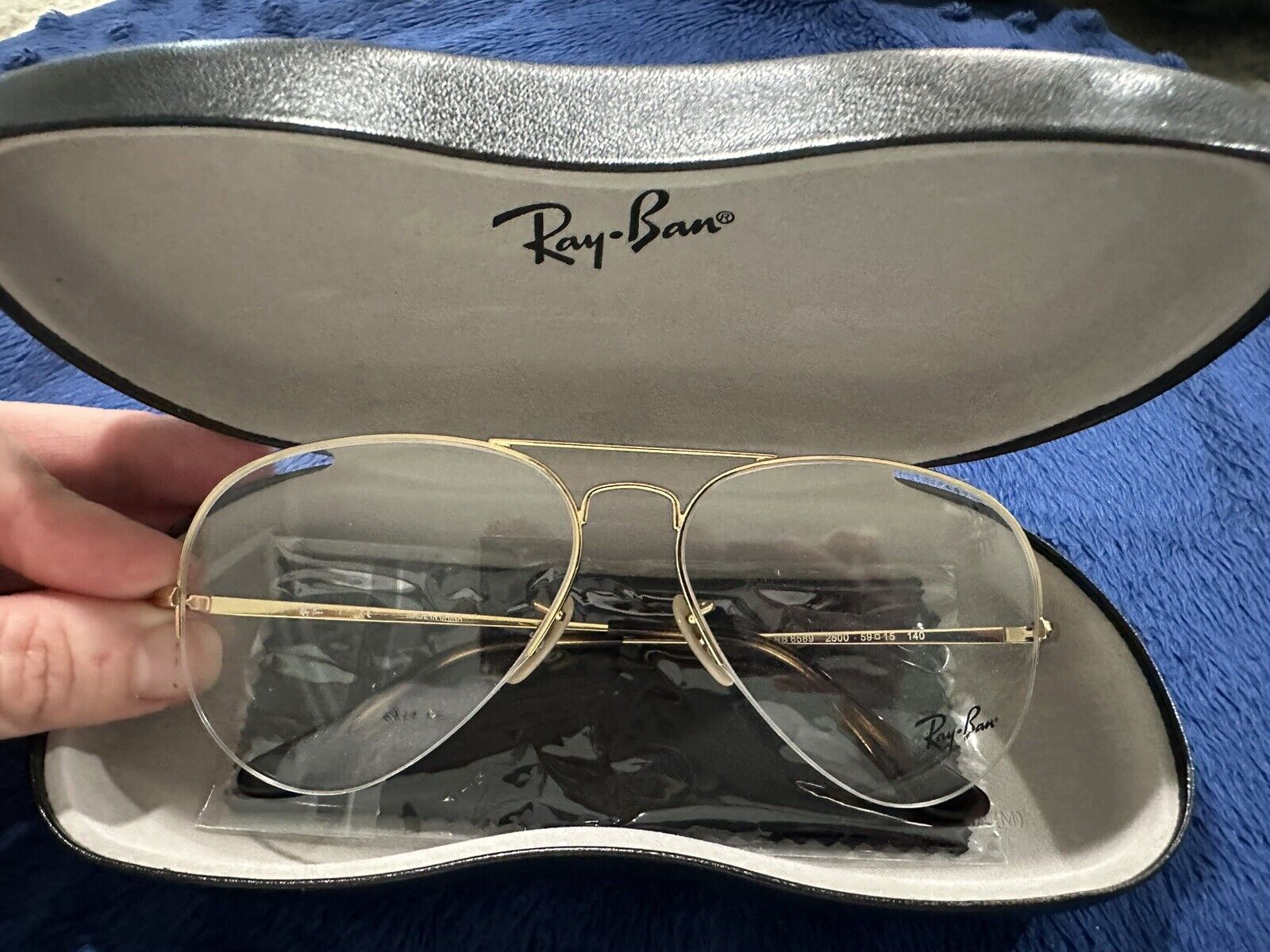 Brand New Authentic Ray Ban Eyeglasses RB 6589 2500 59mm 6589 Gold Frame