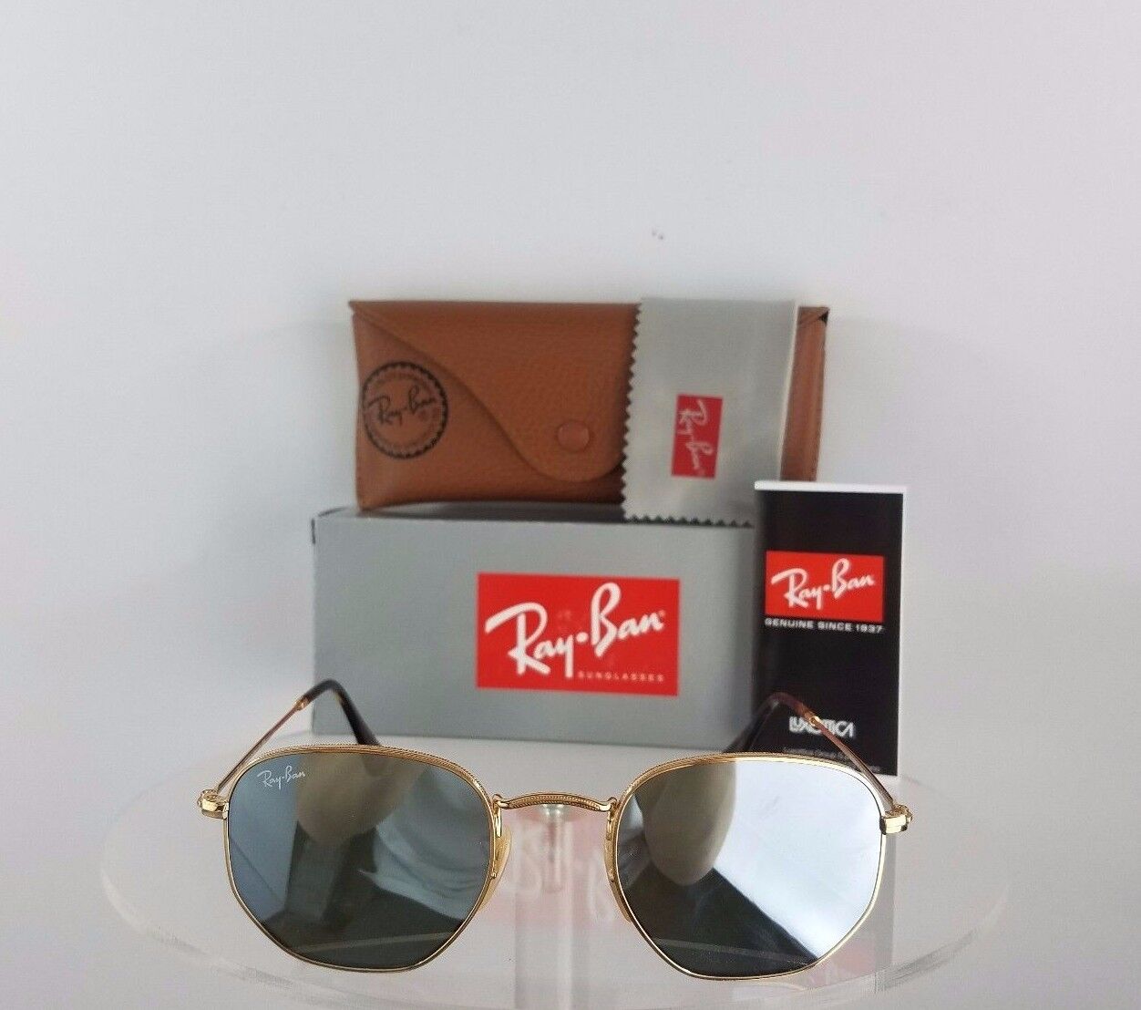 Ray Ban RB 3548 001 30 Gold Sunglasses