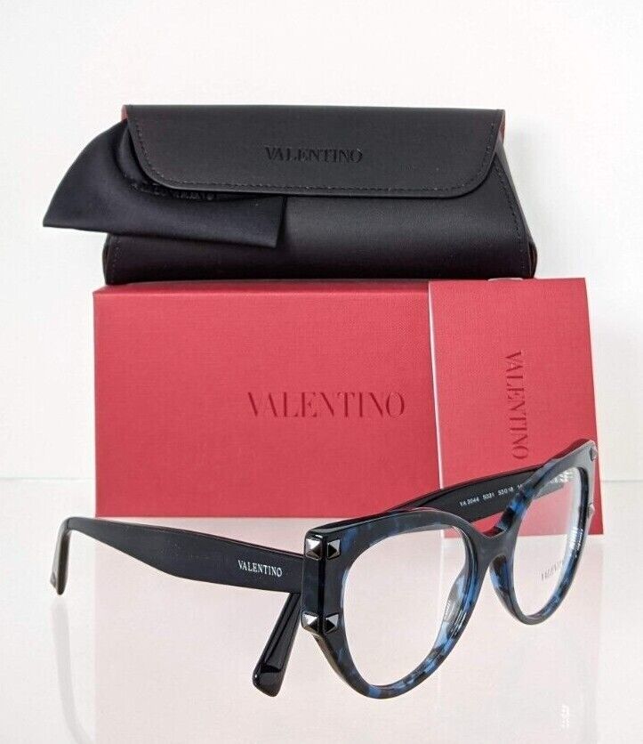 Brand New Authentic Valentino Eyeglasses VA 3044 5031 53mm Blue/Black Frame