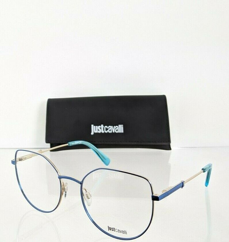 Brand New Authentic Just Cavalli Eyeglasses JC 0894 092 Blue Gold Frame JC894