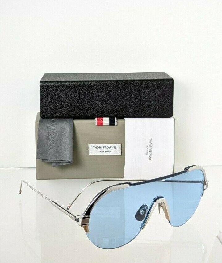 Brand New Authentic Thom Browne Sunglasses TBS 811-144-02 Silver TBS811