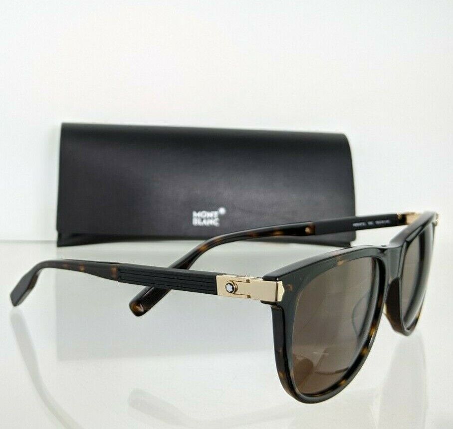 Brand New Authentic Mont Blanc Sunglasses MB0031 003 55mm Brown Gold Frame 0031