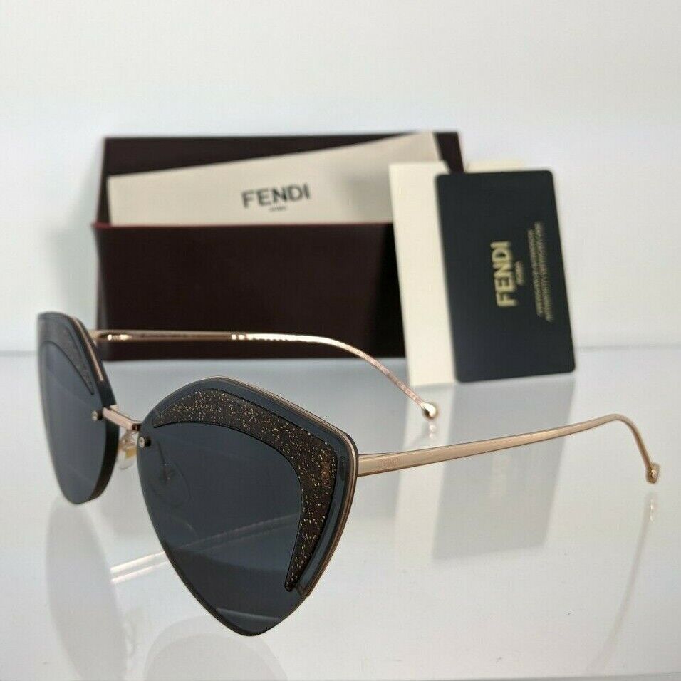 Brand New Authentic Fendi FF 0355/S Sunglasses KB7IR Rose Gold Frame 0355