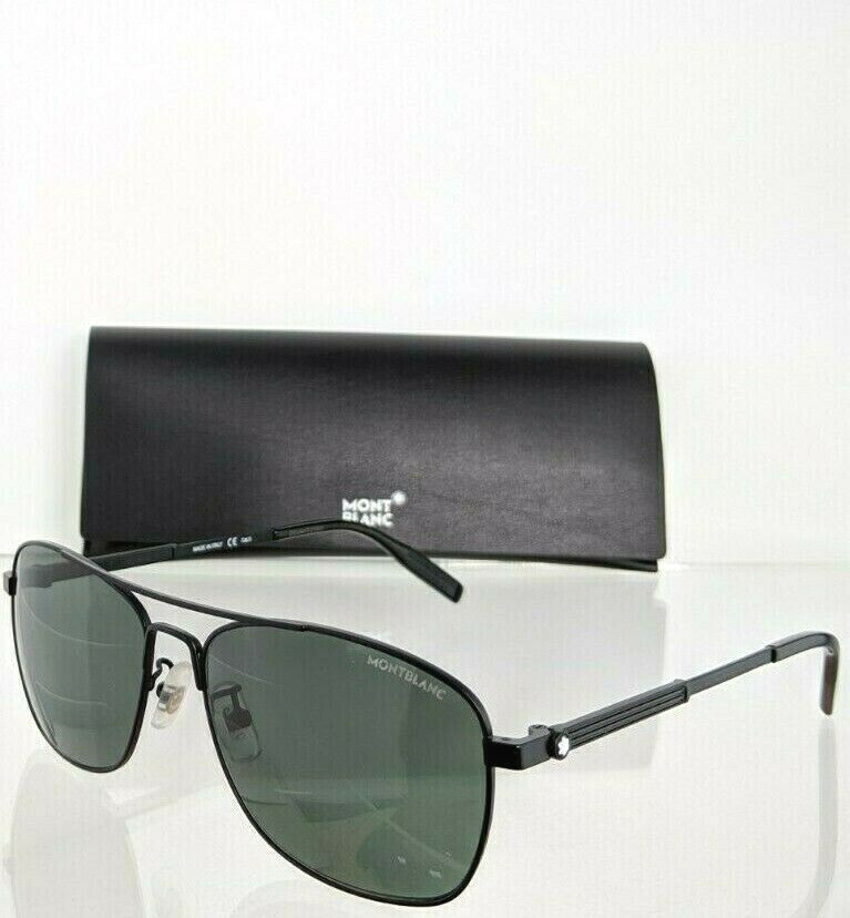 Brand New Authentic Mont Blanc Sunglasses MB0026 002 59mm Black Frame 0026