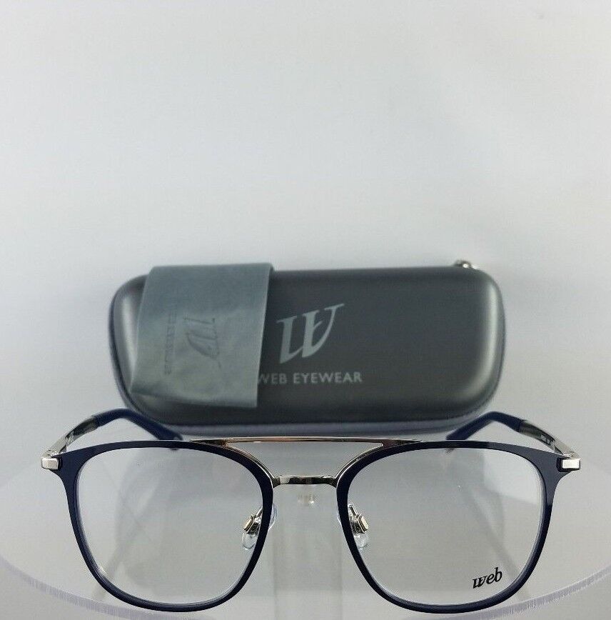 Brand New Authentic Web Eyeglasses WE 5241 Col. 080 Navy Silver 49mm