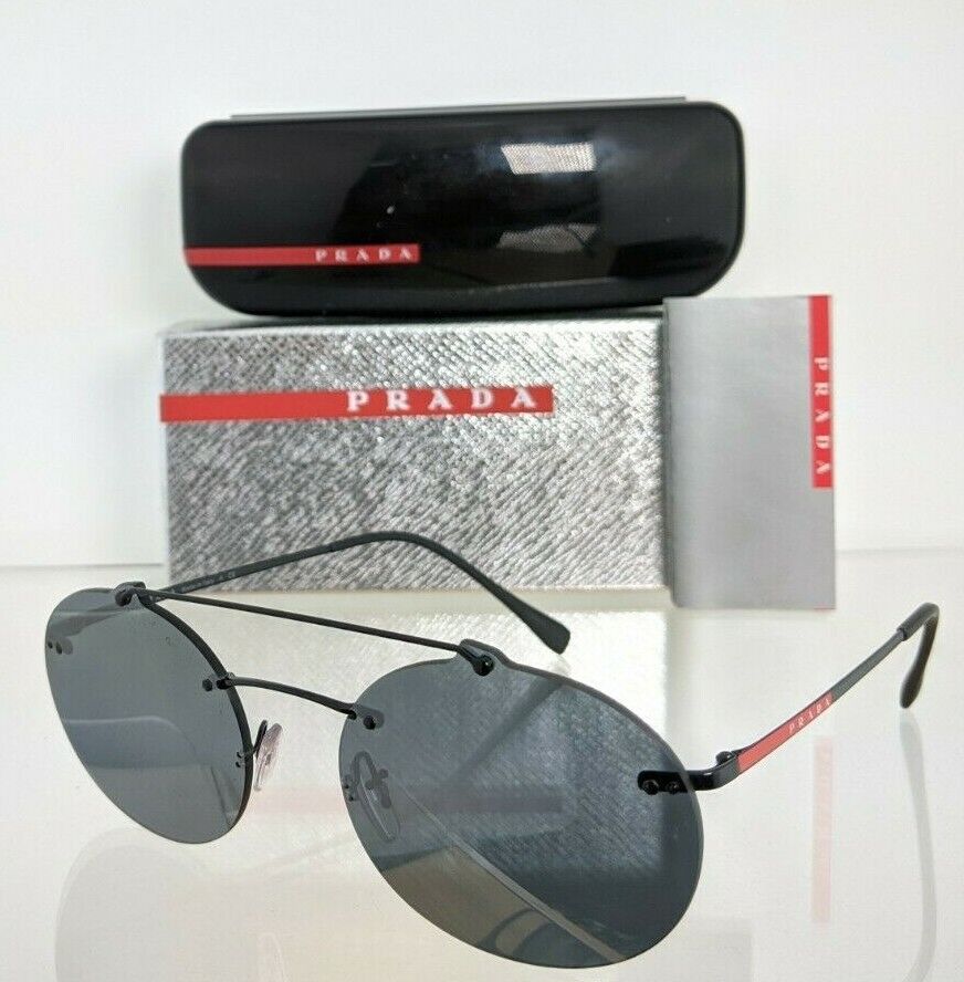 Brand New Authentic Prada SPS 56T 1AB - 5LO Sunglasses Black Frame 0PS 56T