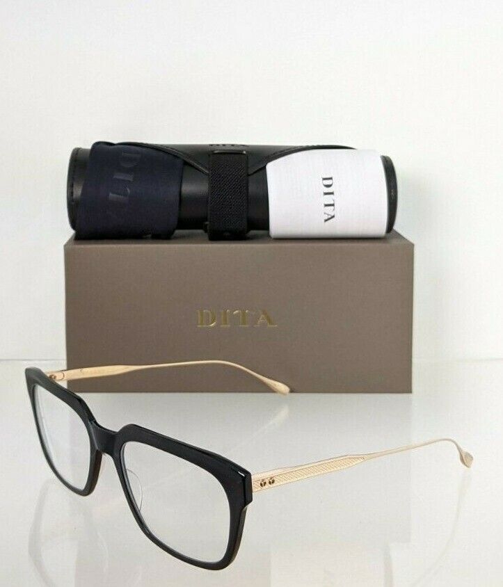 Brand New Authentic Dita Eyeglasses ARGAND DTX123-54-04 Black Gold 54mm Frame