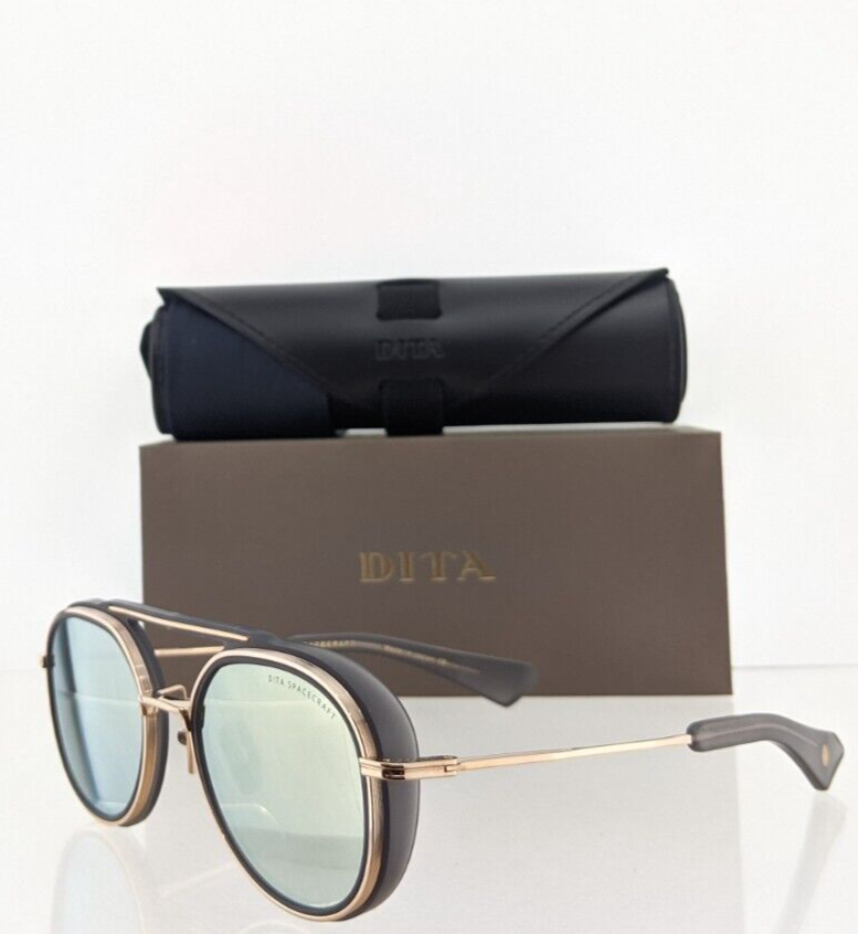 New Authentic Dita Sunglasses Spacecraft Drx 19017 C Grey Gold Frame 52Mm