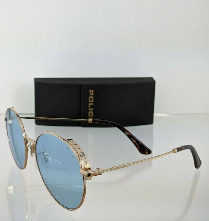 Brand New Authentic Police Sunglasses Highway Two 6 SPL 637 Col. 300X Gold 56mm