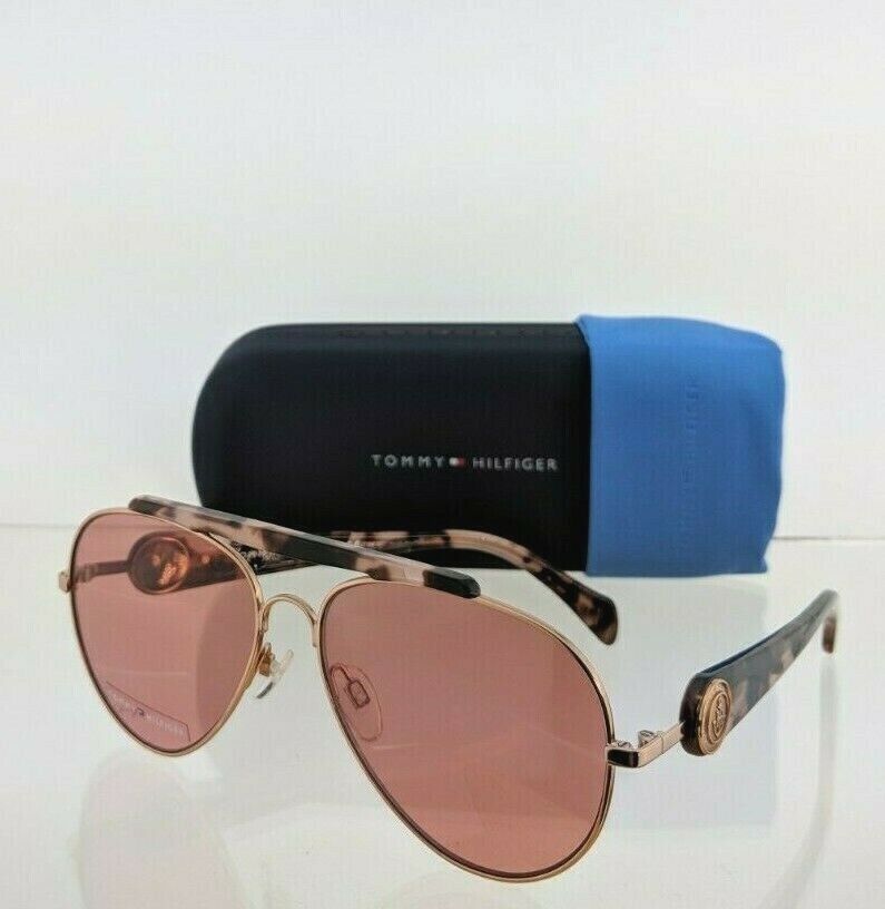 Brand New Authentic Tommy Hilfiger Sunglasses TH GIGI P80U1 Pink Tortoise Frame