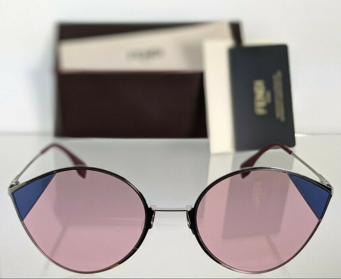 Brand New Authentic Fendi FF 0341/S Sunglasses AVBU1 Silver Frame 60mm