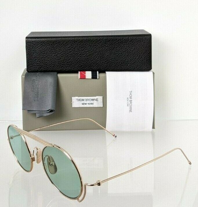 Brand New Authentic Thom Browne Sunglasses TBS 111-01 Gold TB111 Frame