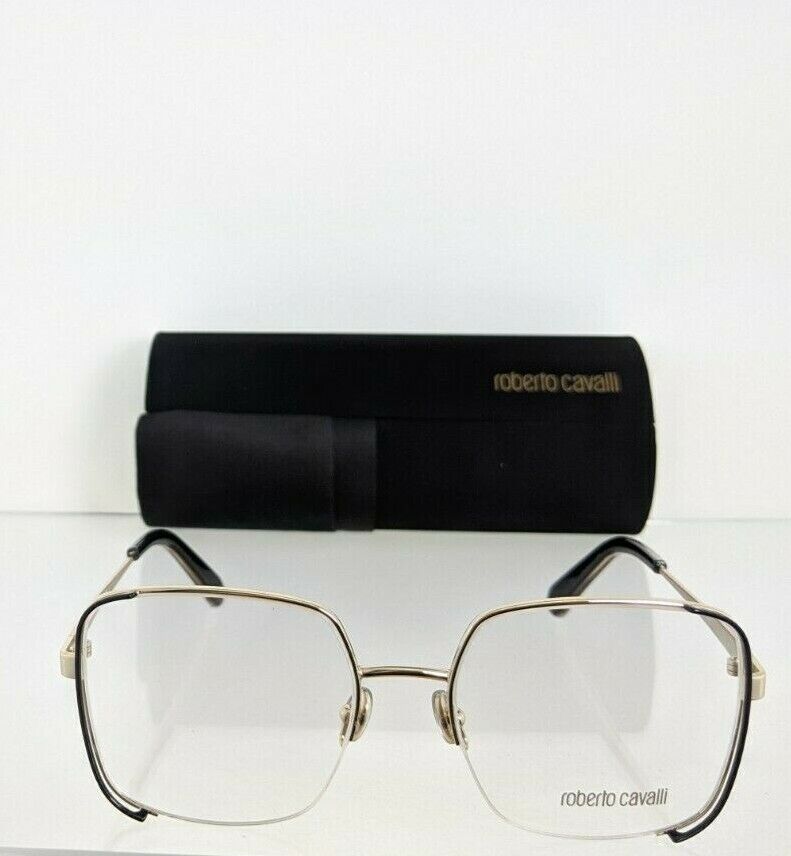 Brand New Authentic Roberto Cavalli Eyeglasses 5085 032 53mm Black & Gold Frame