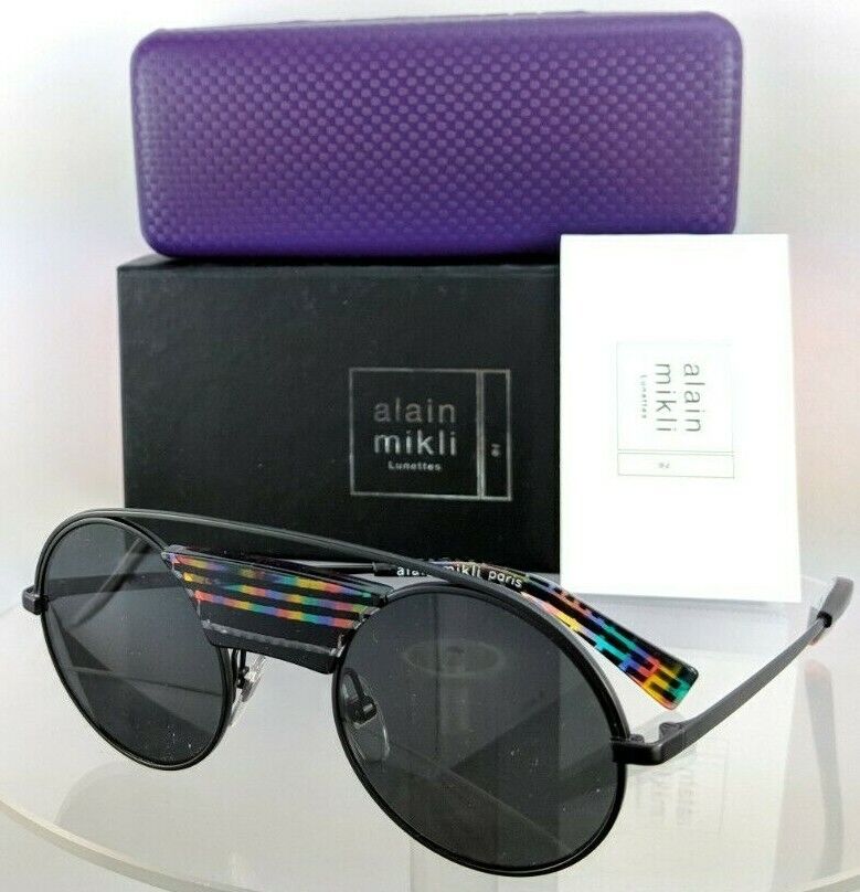 Brand New Authentic Alain Mikli Sunglasses Ao 4002N 001/87 Black 47Mm Al4002