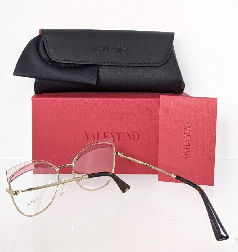 Brand New Authentic Valentino Eyeglasses VA 1014 3003 54mm Pink & Gold Frame