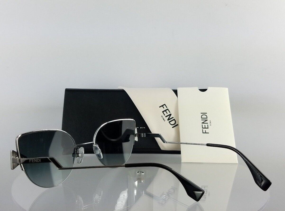 Brand New Authentic Fendi FF 0242/S Sunglasses KJ19O Silver 52mm 0242