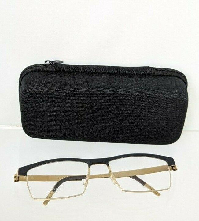 Brand New Authentic LINDBERG Eyeglasses 9816 Color Matte Black Gold 9816 54mm