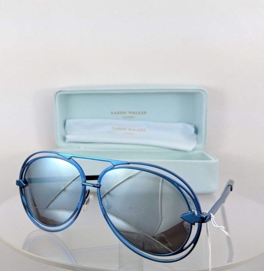 Brand New Authentic Karen Walker Sunglasses JACQUES Blue Frame