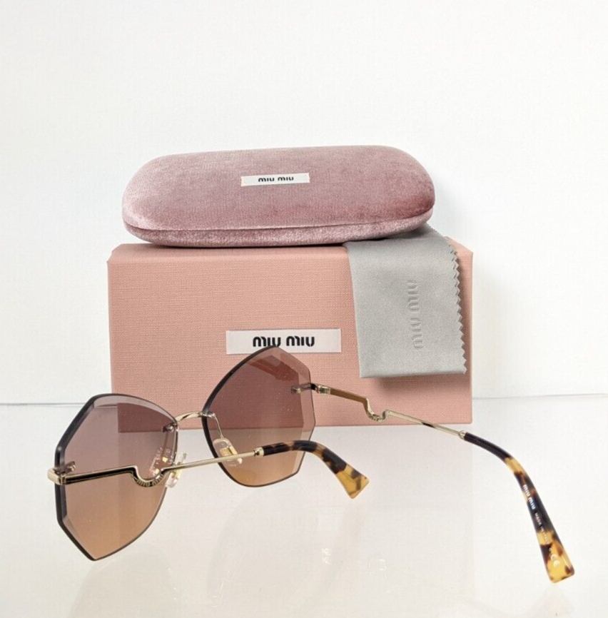 Brand New Authentic MIU MIU SMU 55X ZVN 04N Sunglasses Gold SMU 55X Frame