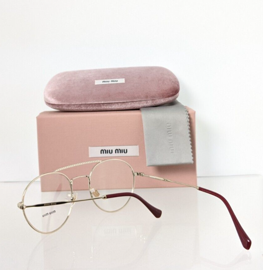 Brand New Authentic Miu Miu Eyeglasses VMU 51R R1J - 1O1 Silver Burgundy Frame