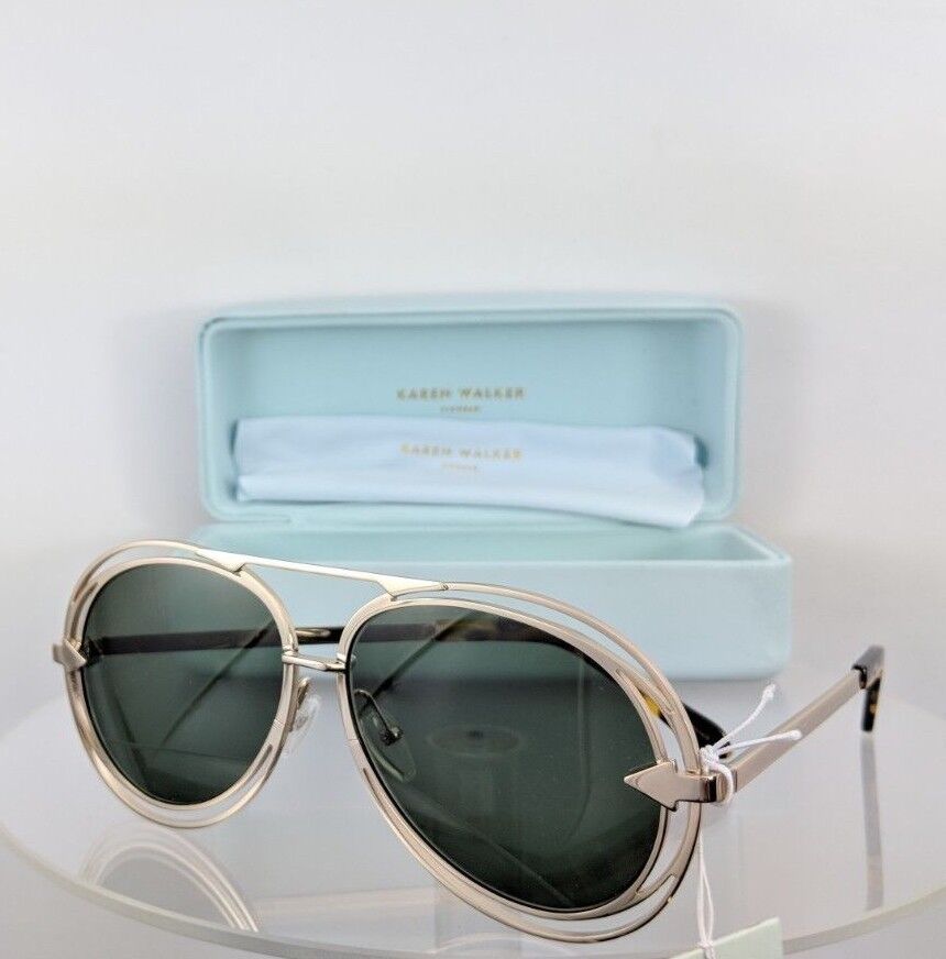 Brand New Authentic Karen Walker Sunglasses Jacques Light Gold Frame