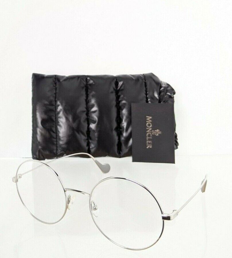 Brand New Authentic Moncler Eyeglasses ML 5047 016 52mm Silver Frame