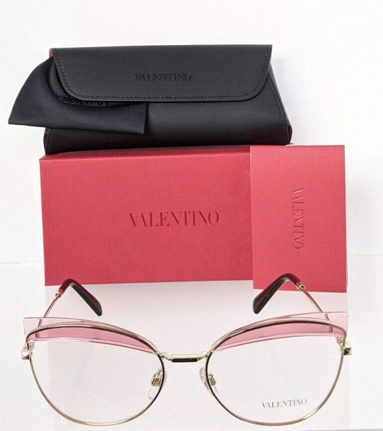 Brand New Authentic Valentino Eyeglasses VA 1014 3003 54mm Pink & Gold Frame