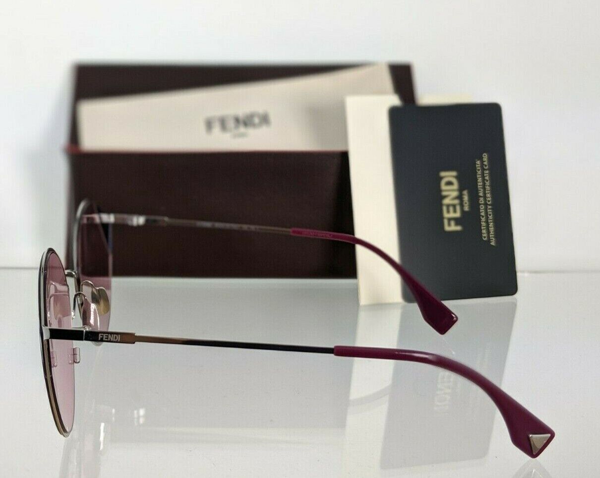 Brand New Authentic Fendi FF 0341/S Sunglasses AVBU1 Silver Frame 60mm