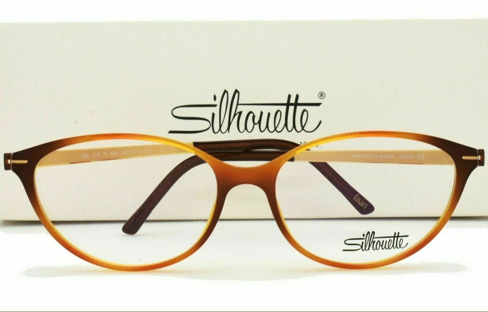 Brand New Authentic Silhouette Eyeglasses SPX 1578 75 6020 Titanium Frame 56mm