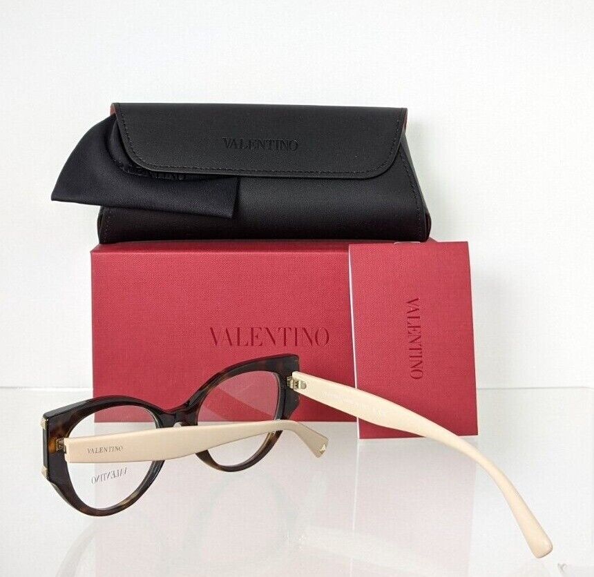 Brand New Authentic Valentino Eyeglasses VA 3044 5002 51mm Beige Tortoise Frame