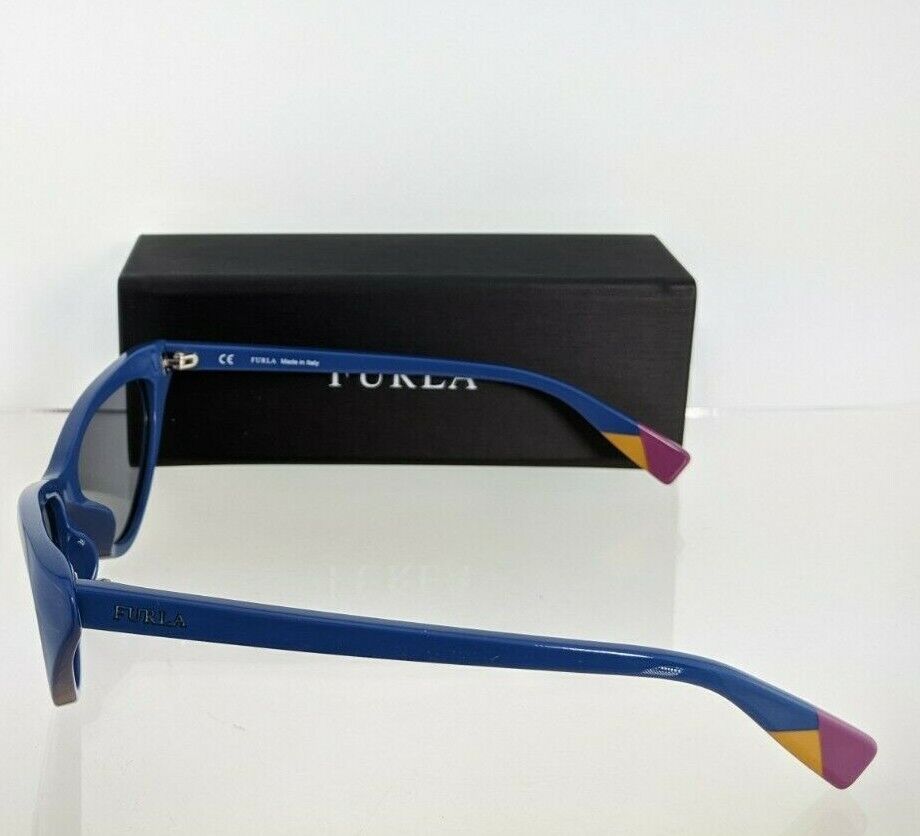 Brand New Authentic FURLA Sunglasses SFU 283 0D45 Blue 55mm Frame