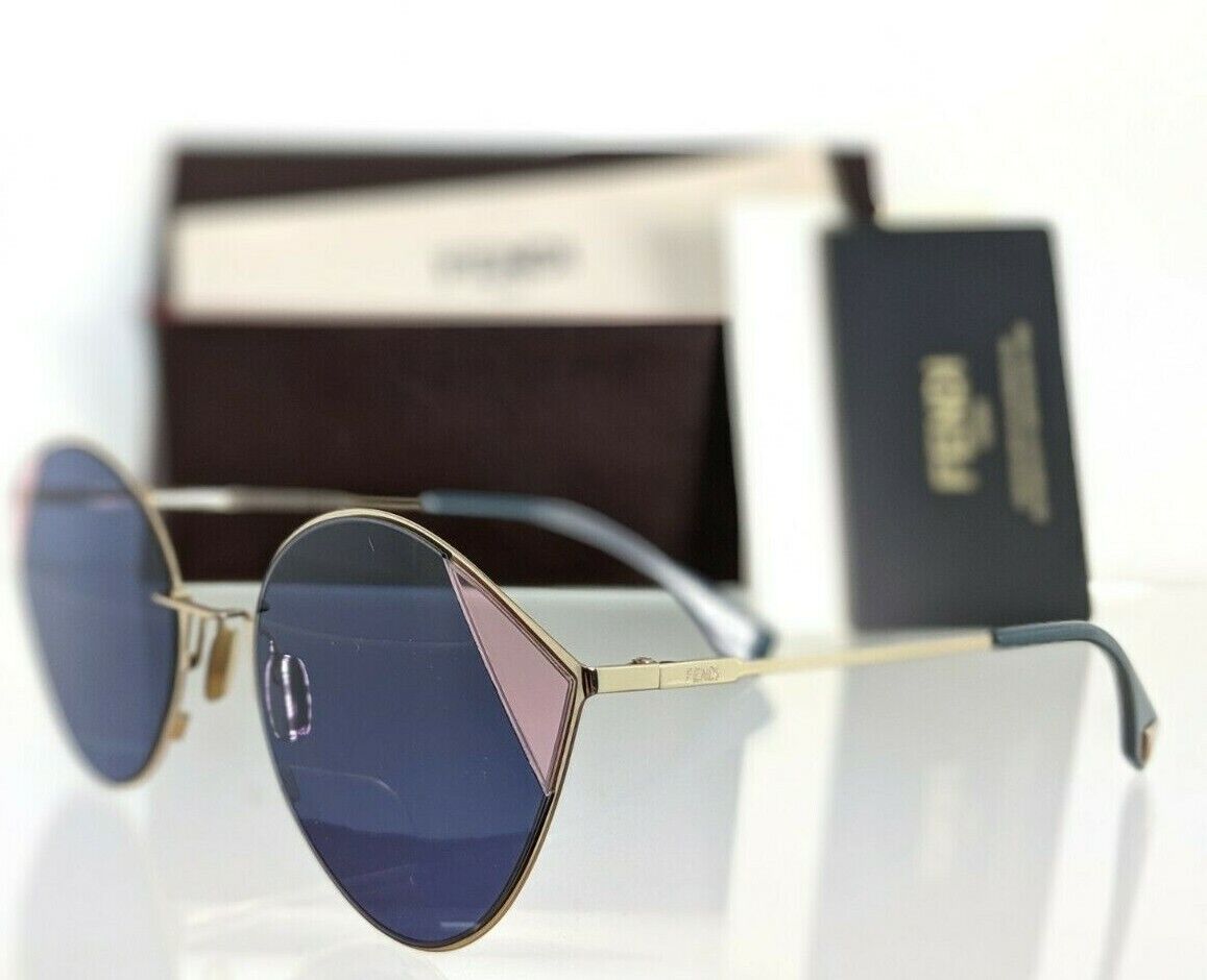 Brand New Authentic Fendi FF 0341/S Sunglasses LKSKU Gold Frame 60mm