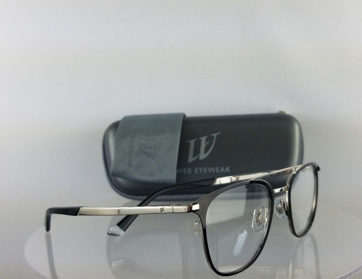 Brand New Authentic Web Eyeglasses WE 5241 Col. 016 Black Silver 49mm