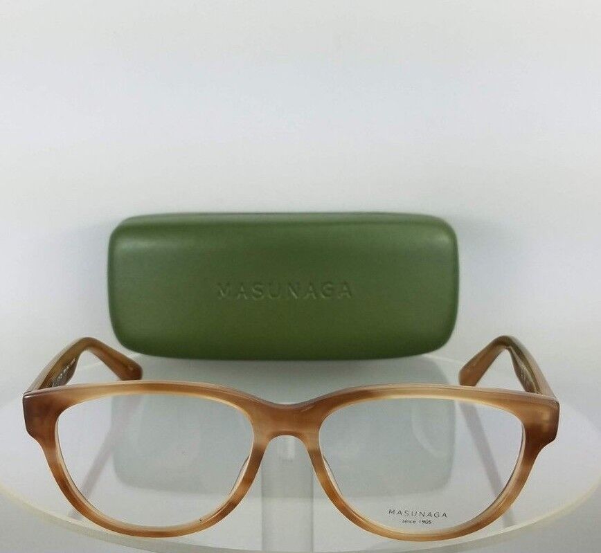 Brand New Authentic MASUNAGA 022 Eyeglasses Light Brown Beige 53mm Frame