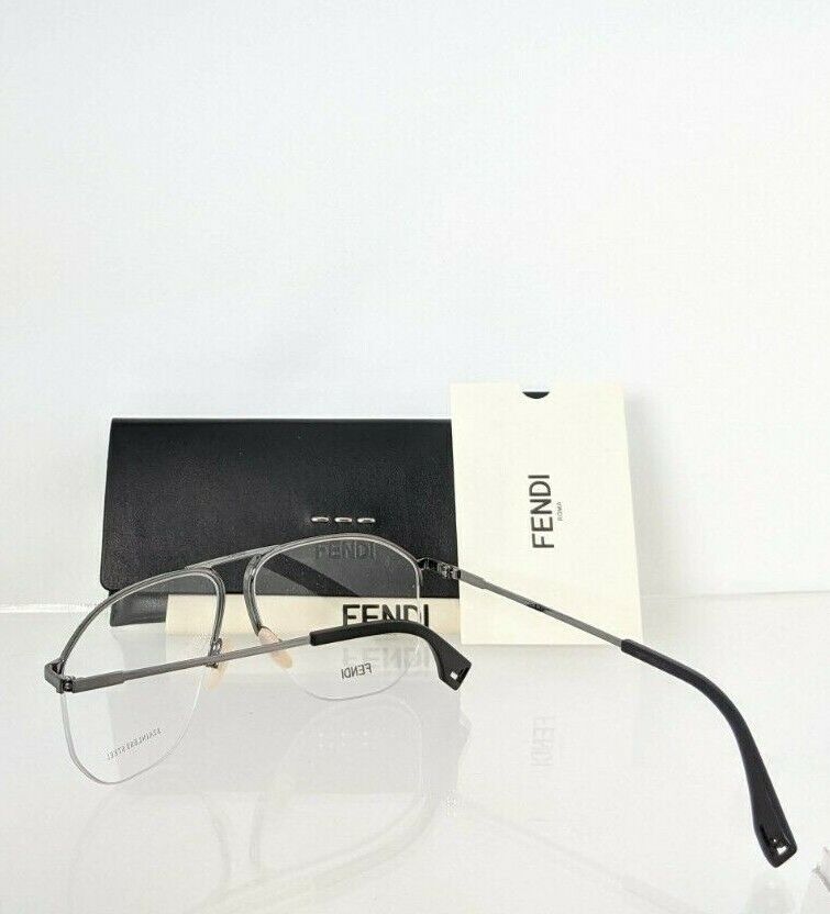 Brand New Authentic Fendi Eyeglasses 0107 85K 59mm Gunmetal Frame M0107