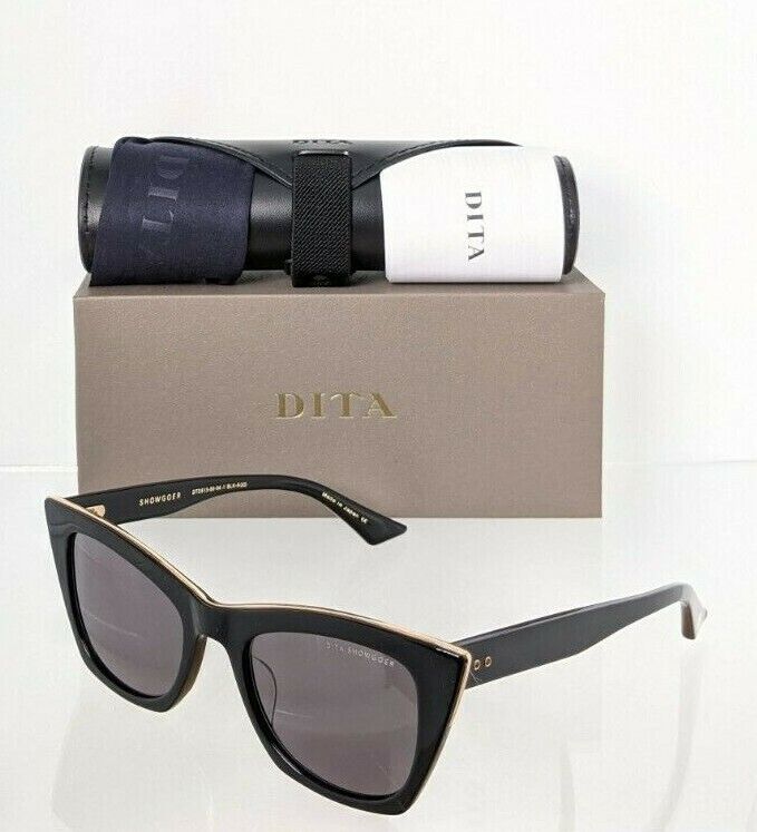 Brand New Authentic Dita Sunglasses SHOWGOER DTS513-50-04 Black Gold Frame