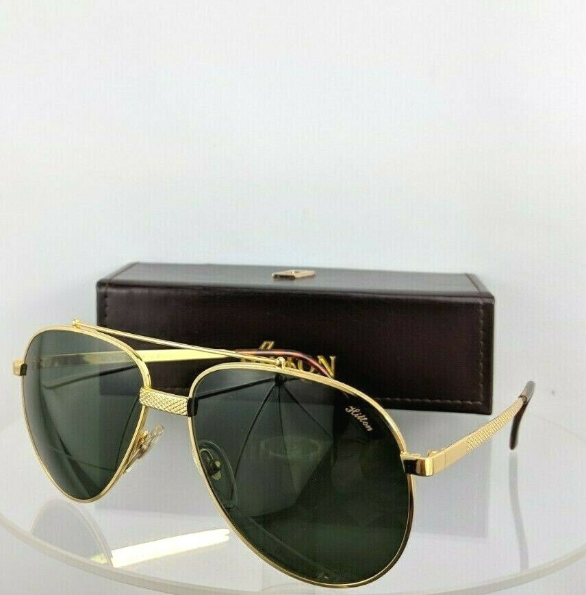 Brand New Authentic HILTON LONDON Sunglasses CLUB 8 C 2 54mm 24KT Gold Frame