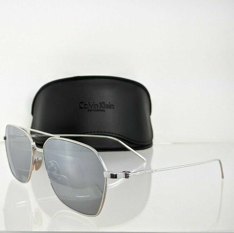 Brand New Authentic Calvin Klein Sunglasses CK 18112 046 Silver Frame 18112