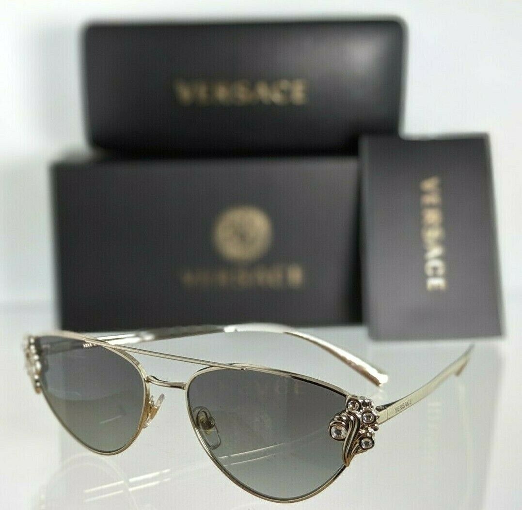 Brand New Authentic Versace Mod. 2195-B Sunglasses 1252/11 Gold 56mm Frame