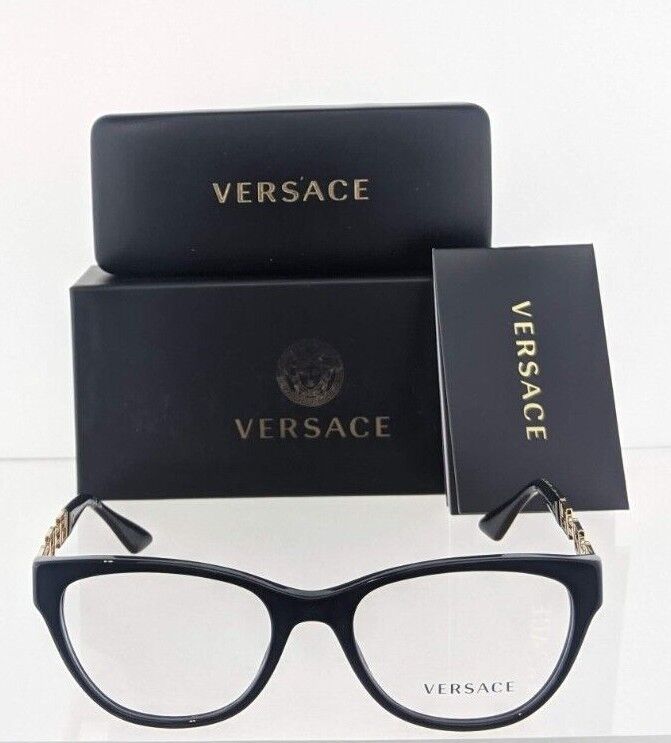 Brand New Authentic Versace Eyeglasses MOD. 3292 52mm Black GB1 3292 Frame