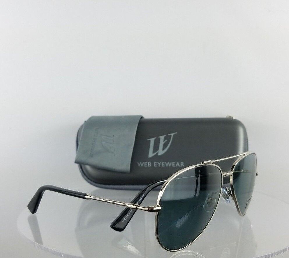 Brand New Authentic Web Sunglasses WE 216 Col. 01A Silver 58mm Frame 0216
