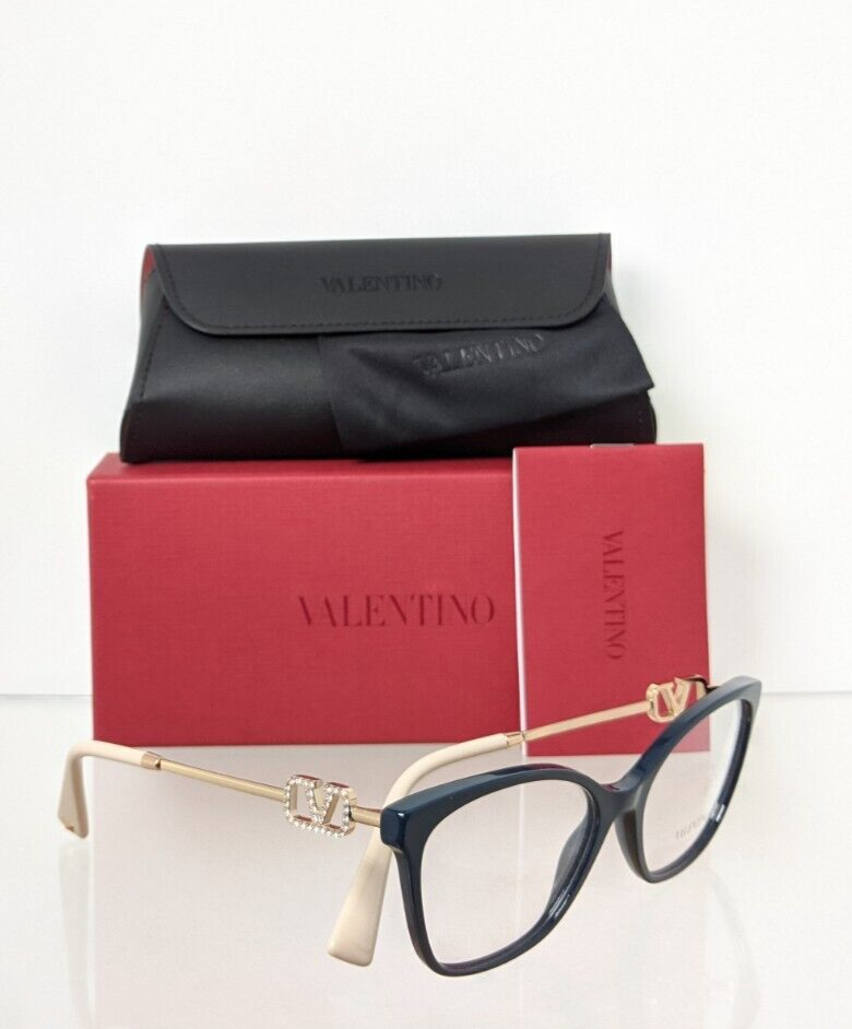 New Authentic Valentino Eyeglasses VA 3050 5034 54mm 3050 Navy Frame